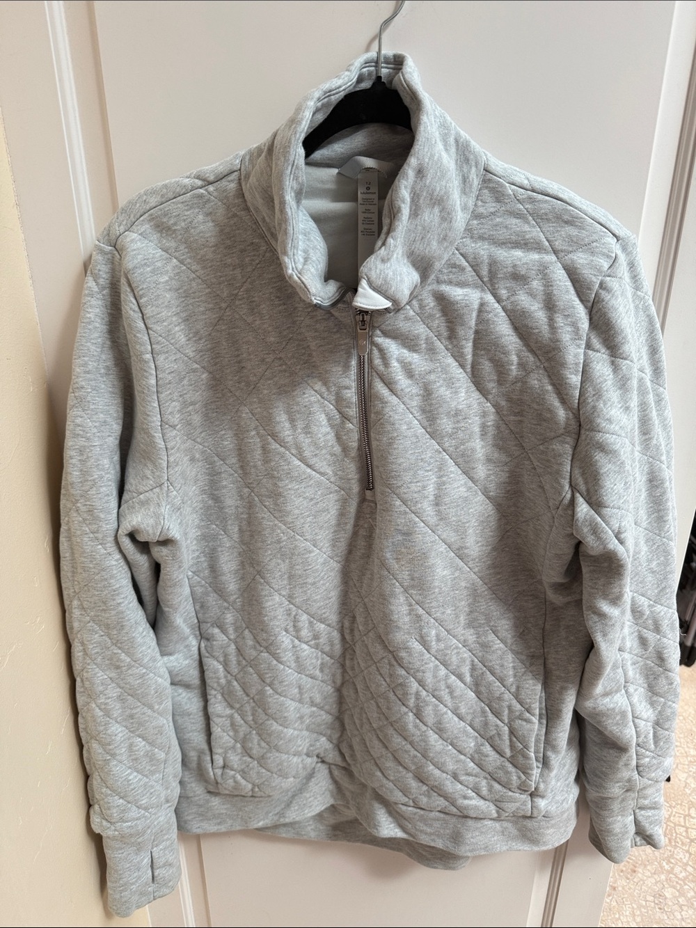 lululemon quilted grey quarter zip